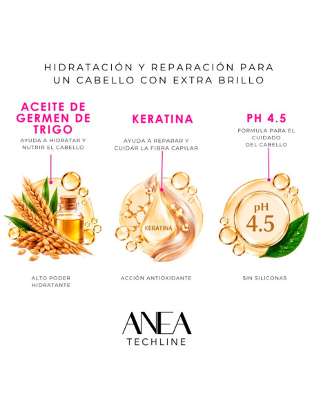 Champú Reparación Y Brillo Anea Aroma Nata 1 Litro