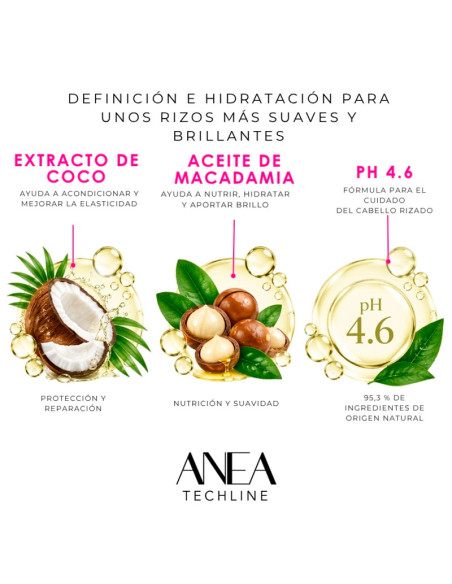 Champú Natural Potenciador Rizo Anea 1 Litro