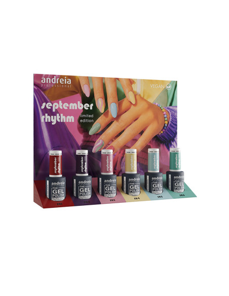 Pack 6 Esmalte Semipermanente Andreia The Gel Polish Editorial White Regalo Expositor