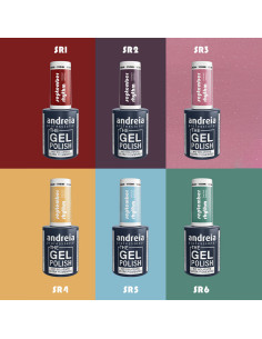 Pack 6 Esmalte Semipermanente Andreia The Gel Polish Editorial White Regalo Expositor 2