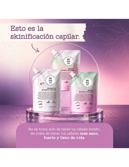 Tratamiento Sin Aclarado Vegano Reparador Mimare Bouncy Filler 200Ml
