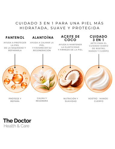 Crema Facial Y Corporal 3 En 1 Panthenol The Doctor+ 250Ml