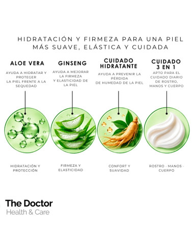 Crema Facial Y Corporal 3 En 1 Aloe Vera The Doctor+ 250Ml