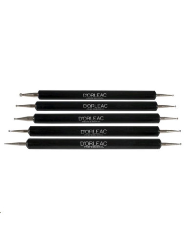 Kit 5 Punzon D`Orleac Decoración Uñas Dotting Tool