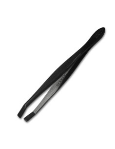 Pinza Depilar Punta Recta Negra