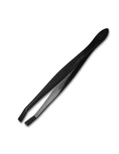 Pinza Depilar Punta Recta Negra