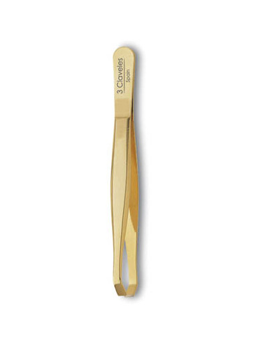 Pinza Depilar Punta Oro Estrecha 3Clav Mod12246