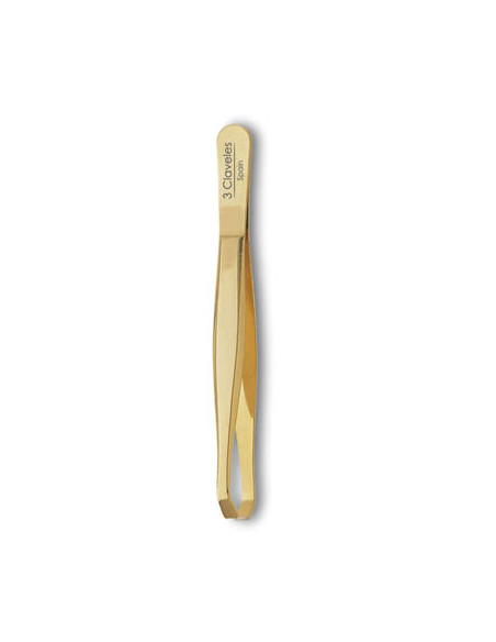 Pinza Depilar Punta Oro Estrecha 3Clav Mod12246