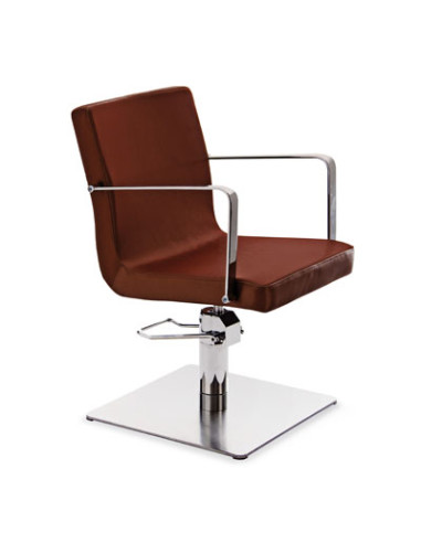 Sillon Barbara Negro Pie Cuadrado Bomba Hidraulica
