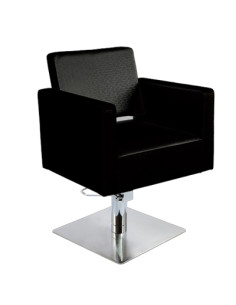 Sillon Aida Negro Pie Cuadrado Bomba Hidraulica