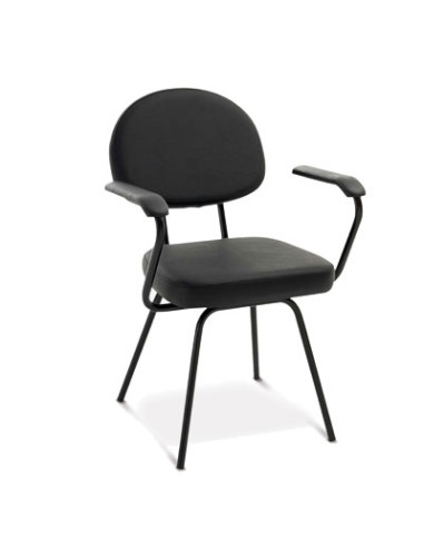 Silla Negra Respaldo Abatible