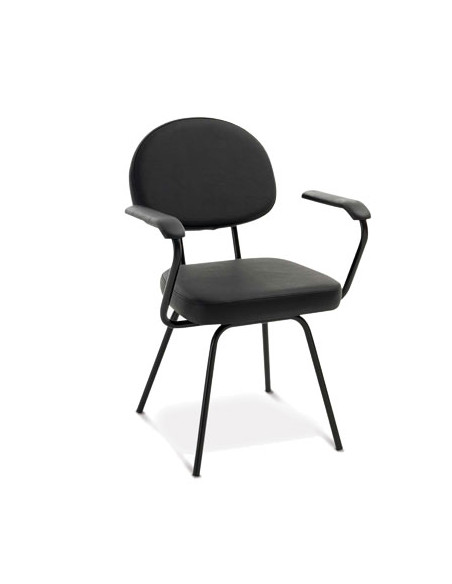 Silla Negra Respaldo Abatible