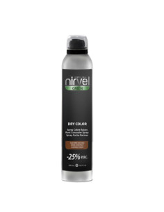 Spray Nirvel Dry Color Cubre Raíces Castaño Oscuro 300Ml