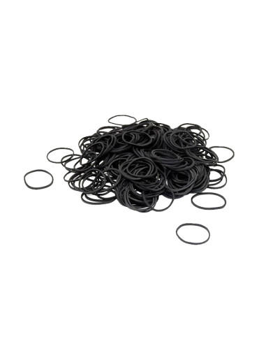 Gomas Elásticas Negras Paq. 300 Unid