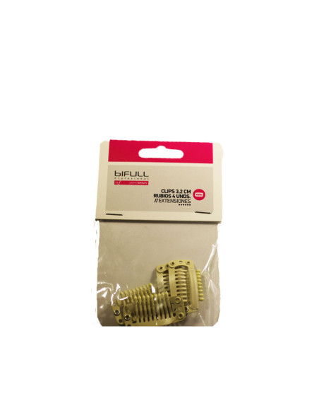 Clips Extensiones Rubias 3.2 Cm 4 Unidades