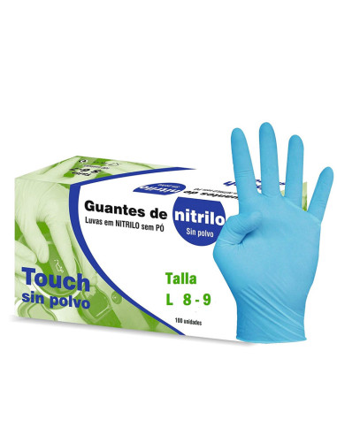Guantes Nitrilo Azules Sin Polvo Talla L 8/9