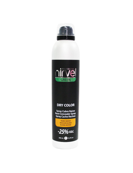 Spray Nirvel Dry Color Cubre Raíces Rubio Medio 300Ml