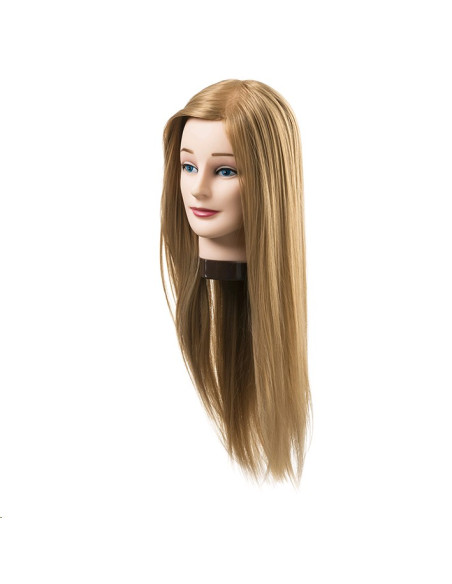 Cabeza Pelo Sintético Recogidos 50Cms Rubio