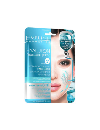 Mascarilla Coreana Eveline Ultrahidratante Ácido Hialurónico