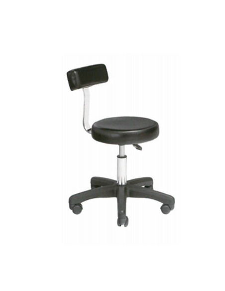 Taburete Con Respaldo Negro Line Salvia Codi