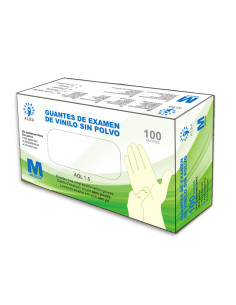 Guantes Vinilo Sin Polvo Talla M