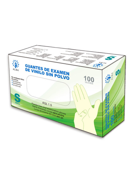 Guantes Vinilo Sin Polvo Talla S