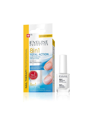 Tratamiento Uñas Eveline 8 En 1 Total Action 12Ml