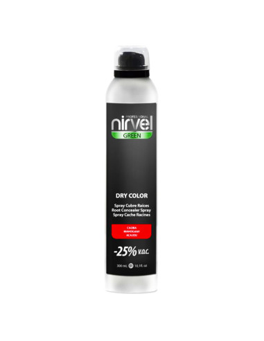 Spray Nirvel Dry Color Cubre Raíces Caoba 300Ml