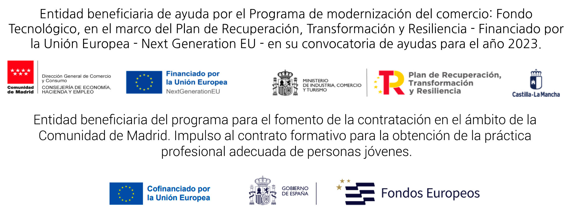 Logos de subvenciones y fondos